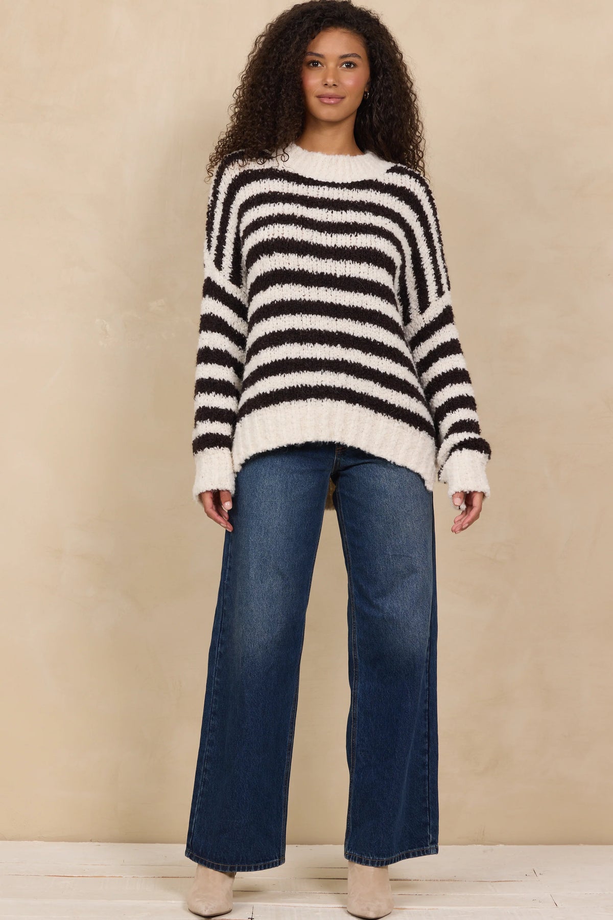 Striped Crew Sweater