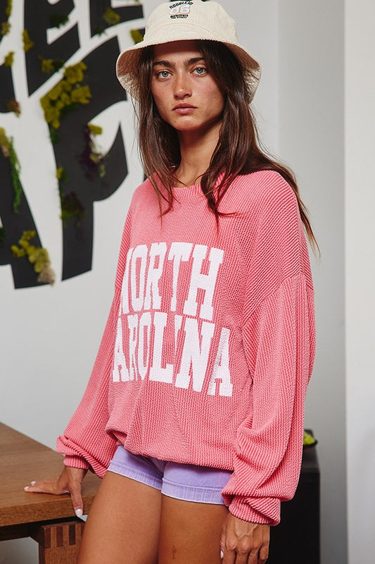 North Carolina Oversized Graphic Sweatshirt