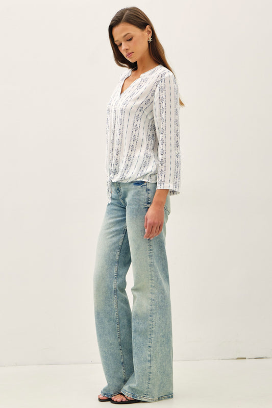 Printed Long Sleeve Top