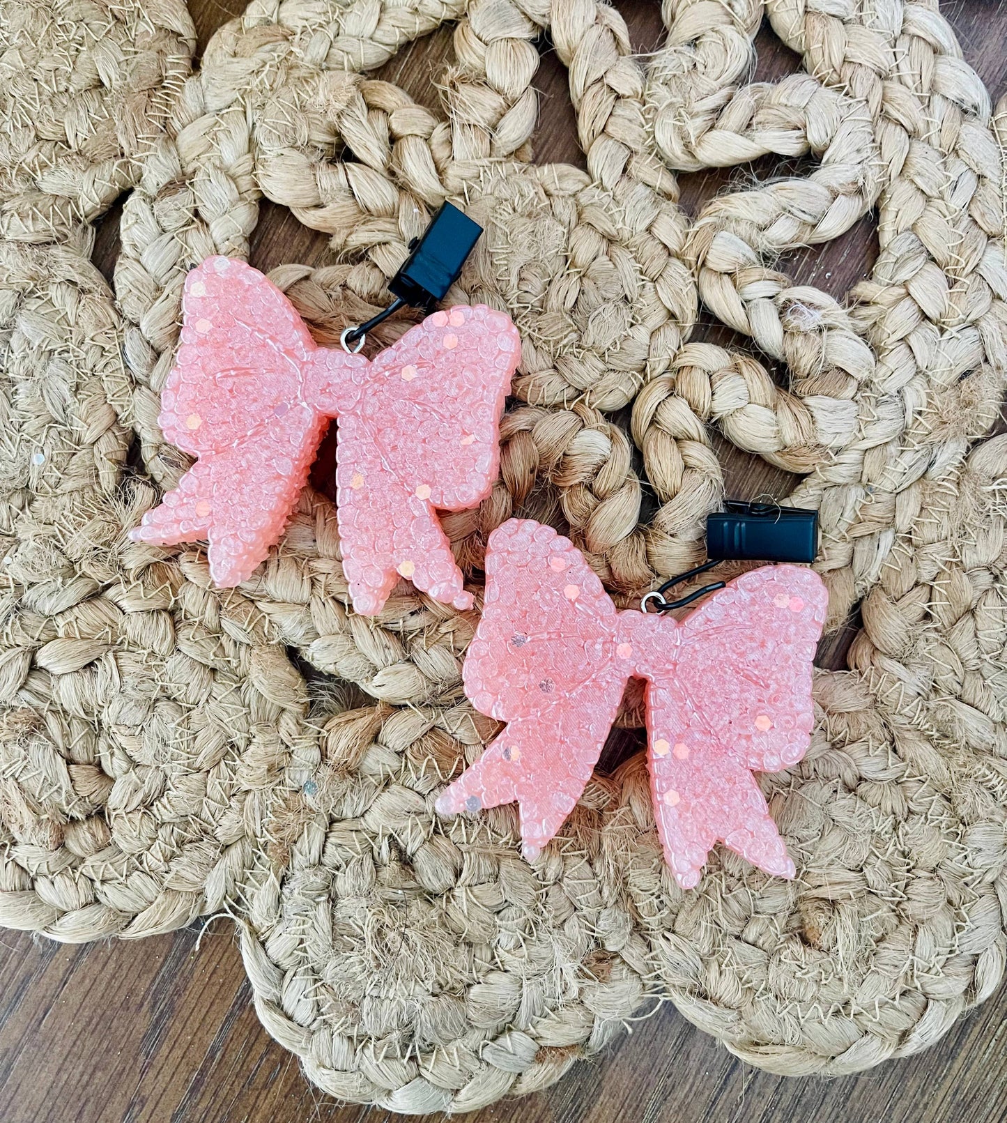 Glitter Bow Vent Car Freshie Set of 2