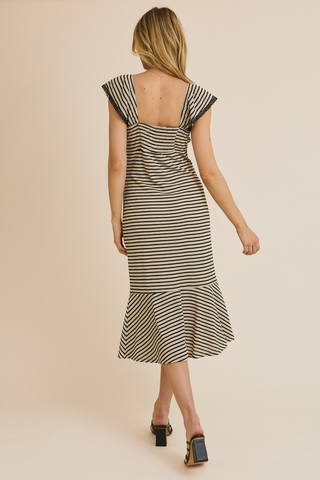 Sweetheart in Stripes Midi Dress