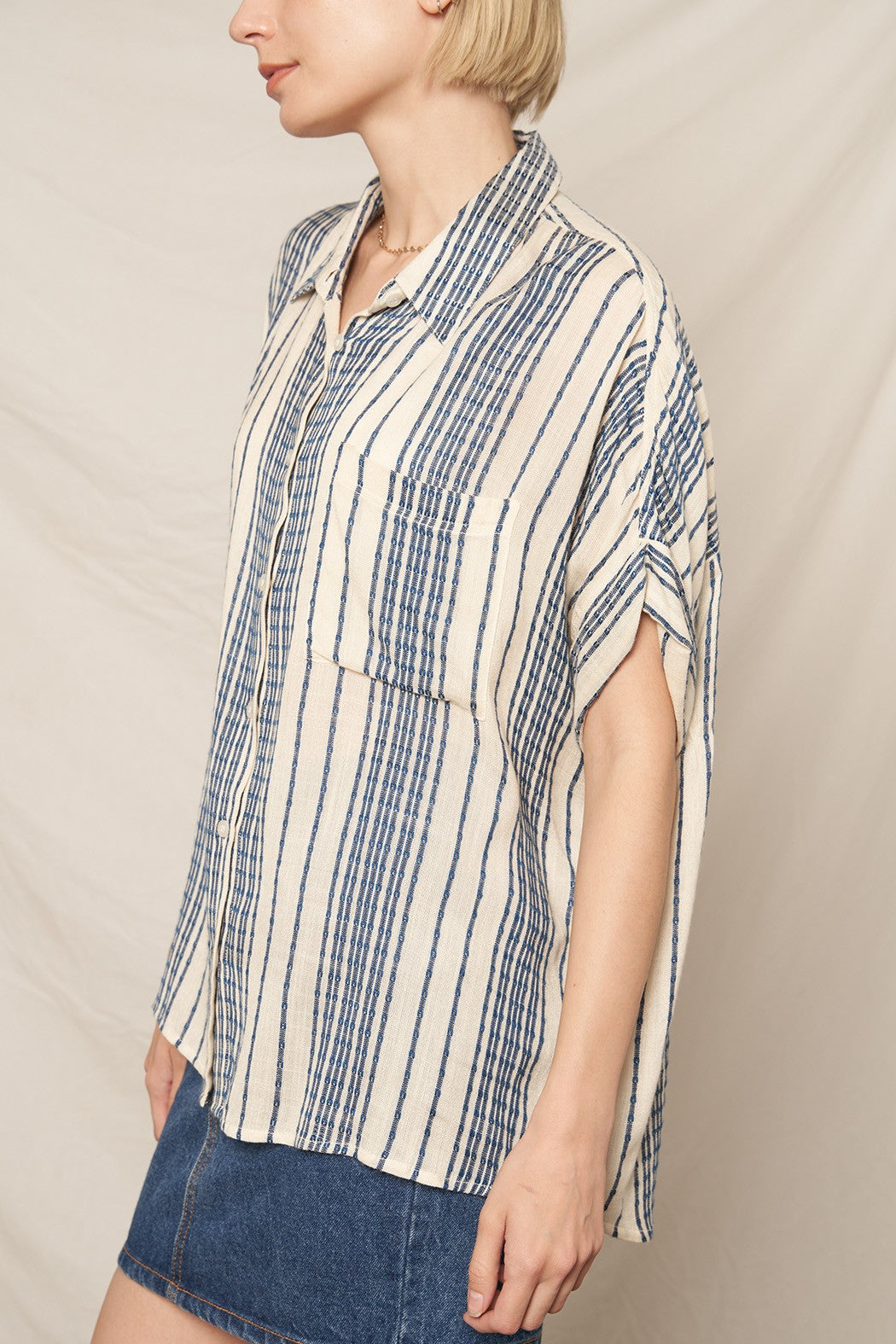 Striped Button Down Top