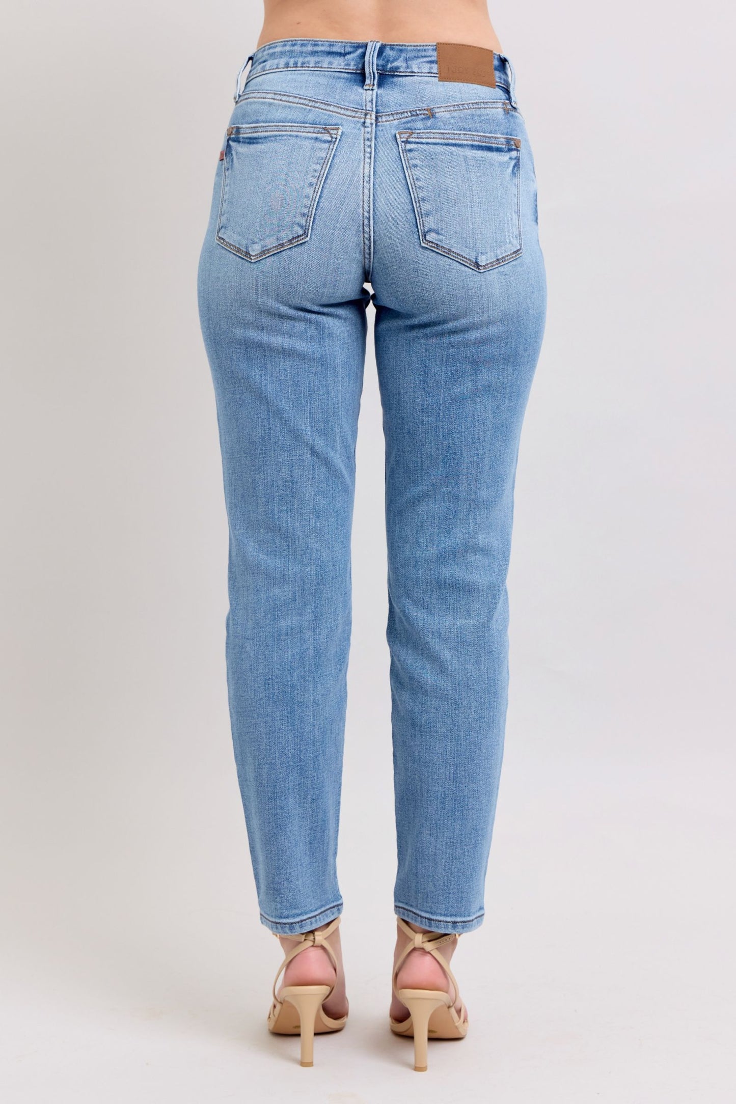 Judy Blue Mid Rise Vintage Slim Cell Phone Pocket