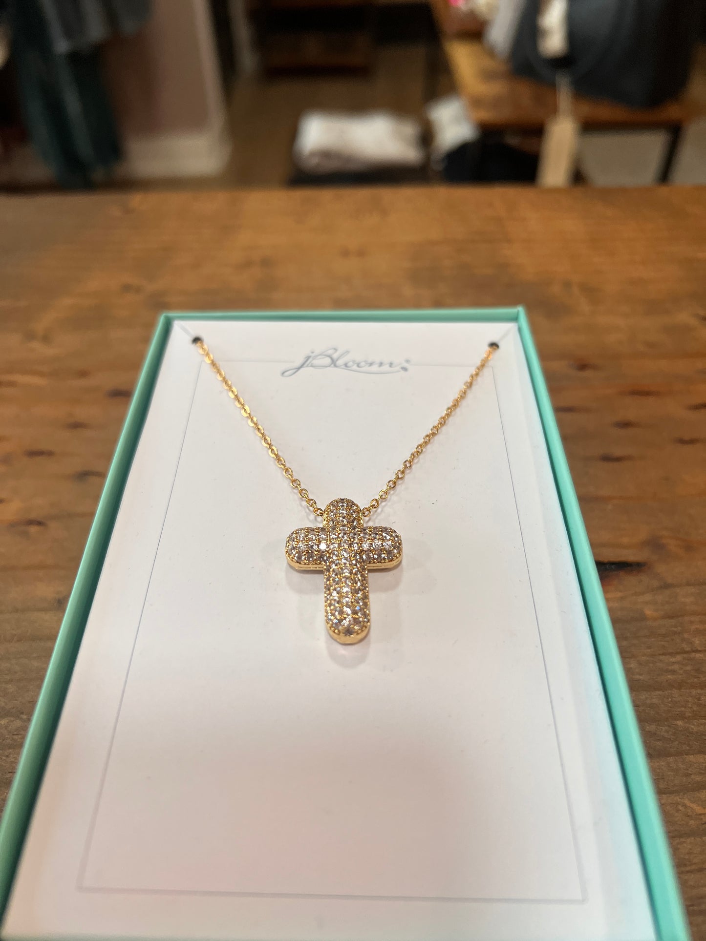 jBloom Gold Crystal Necklace