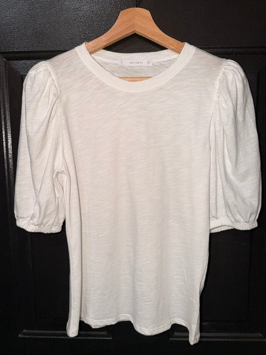 Crew Neck Puffed Should Tee