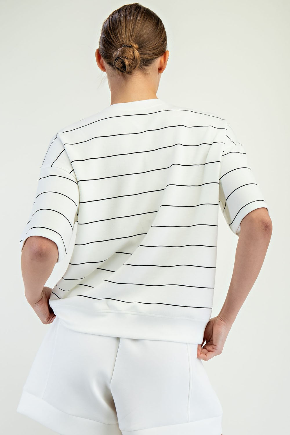 Butter Striped Crew Neck Top