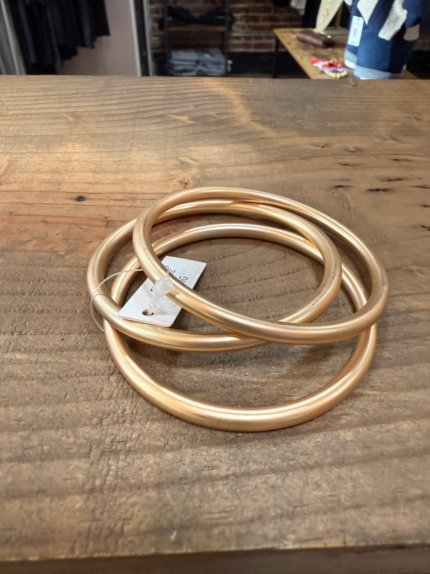 Gold Bangle Bracelets (set of 3)