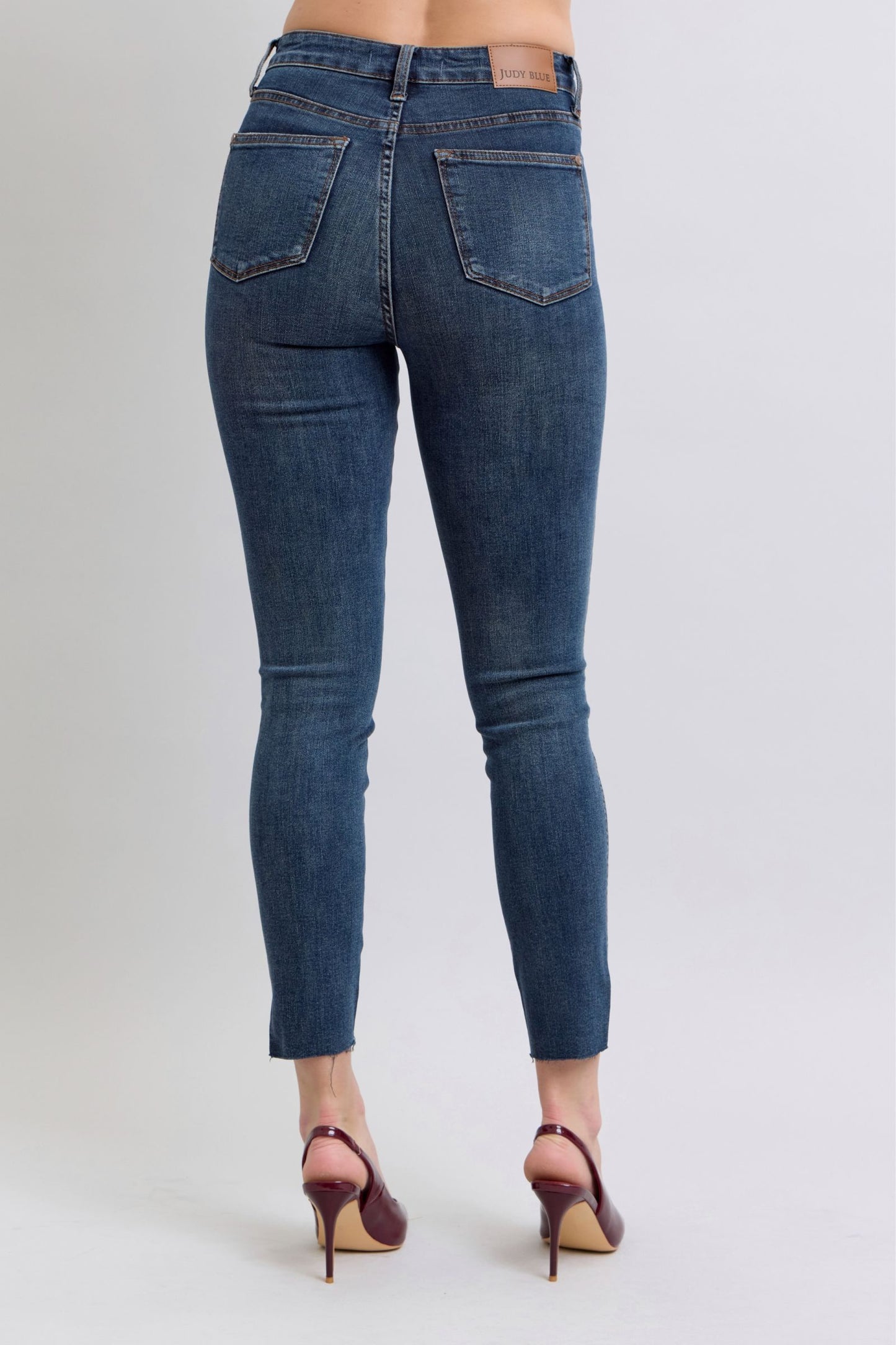 Judy Blue HW Tummy Control Step Hem Skinny
