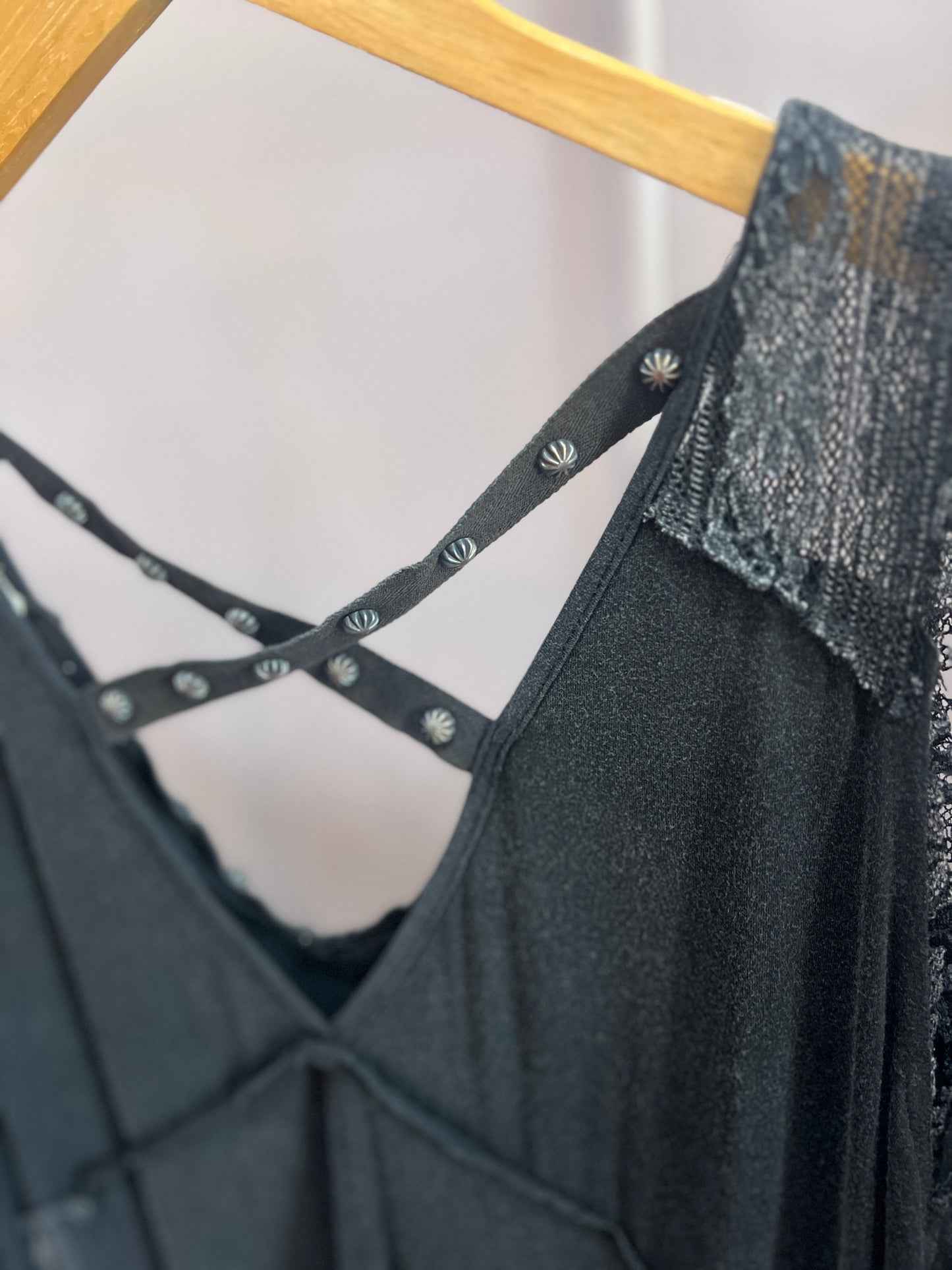 Rivets and Lace Tank Top