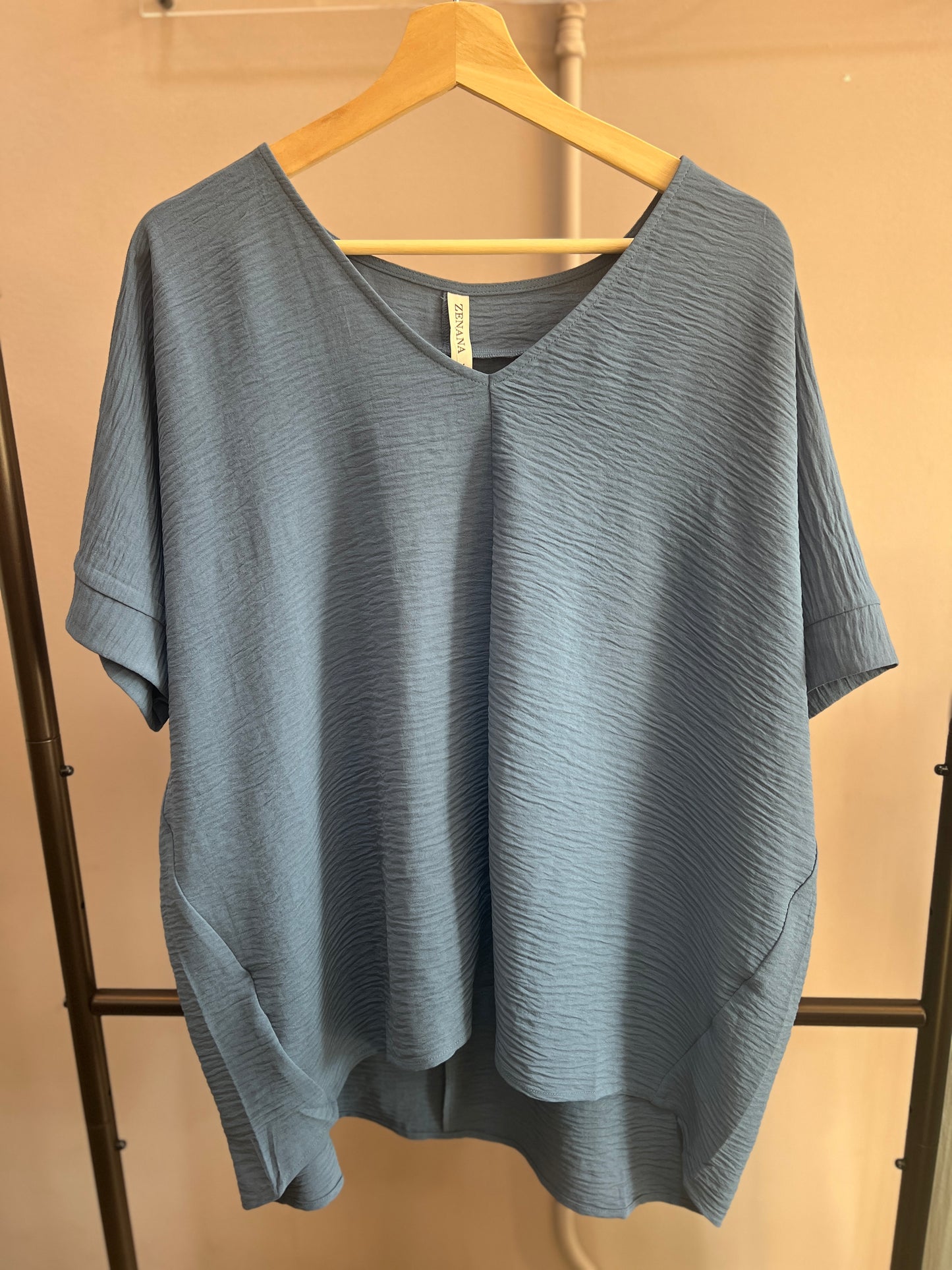 Oversized V-neck Top