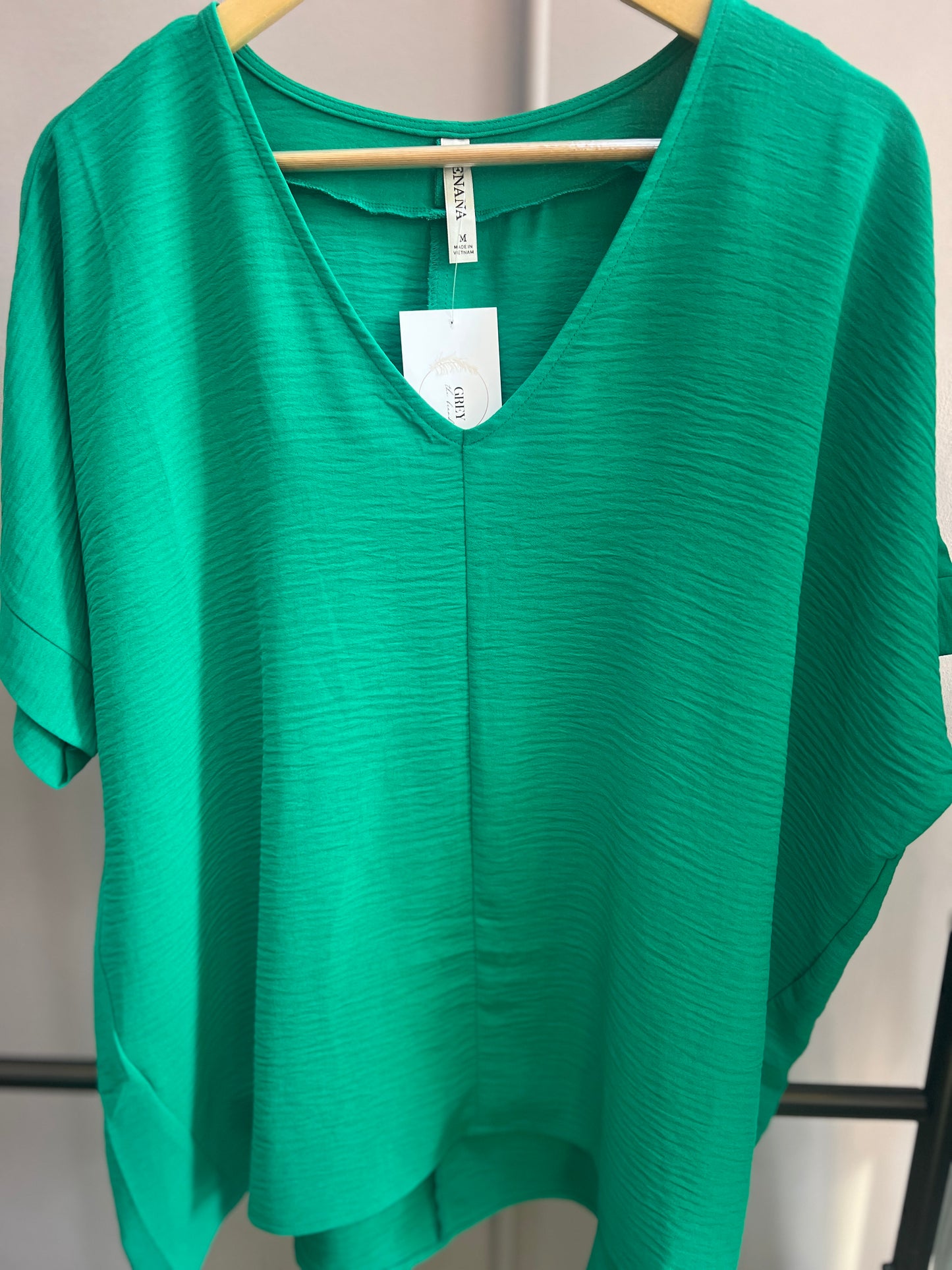 Oversized V-neck Top
