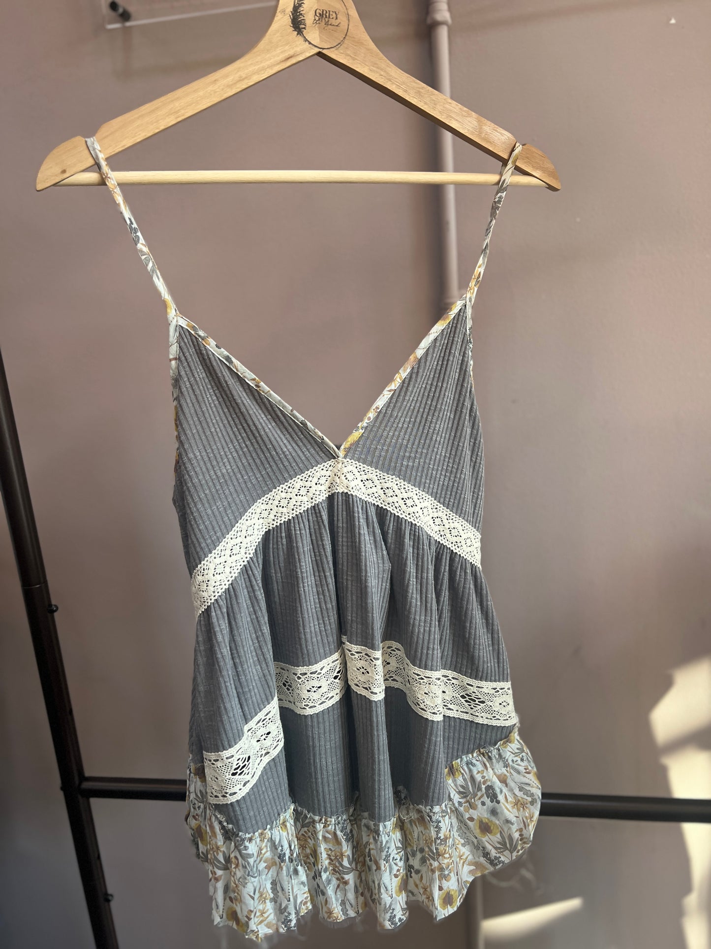 Ribbed Spaghetti Strap Tank Top