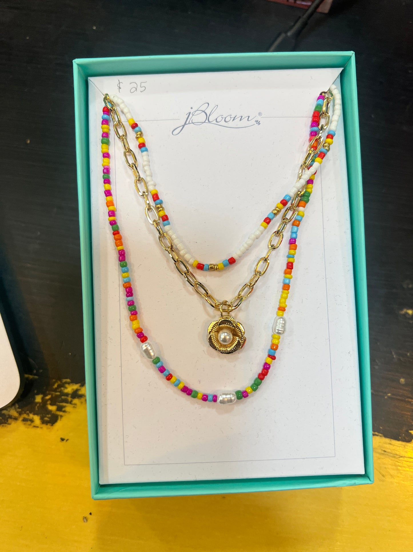 jBloom Rainbow & Flower Necklace