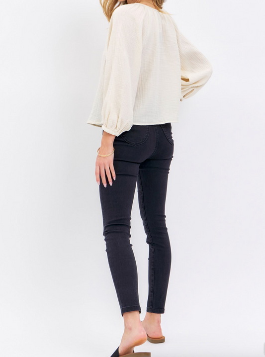 Judy Blue HW PULL ON SHIELD POCKETS SKINNY