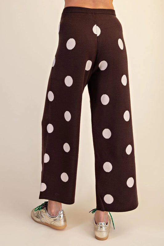 Polka Dot Knit Pants