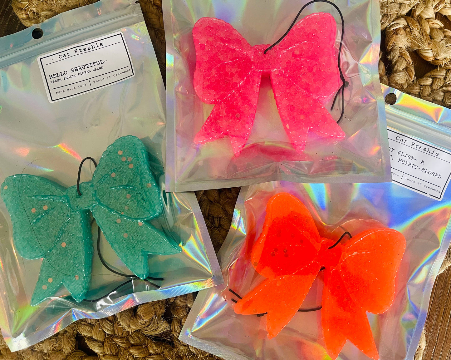 Glitter Bow Car Freshie