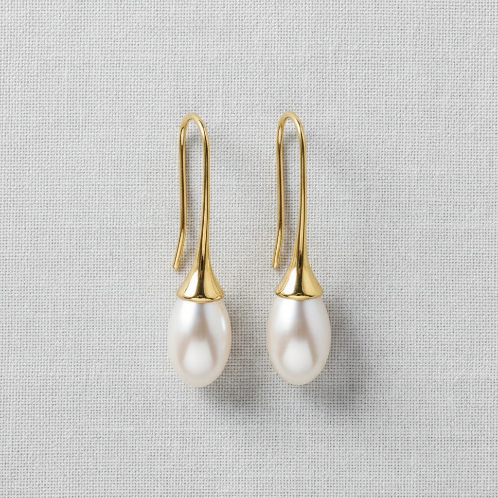 Vintage Pearl Teardrop Earrings