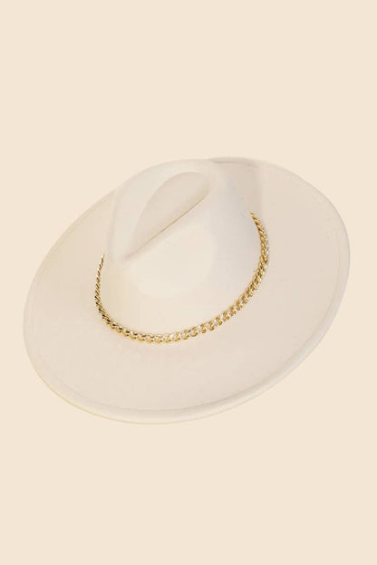 Chain Band Fedora Hat