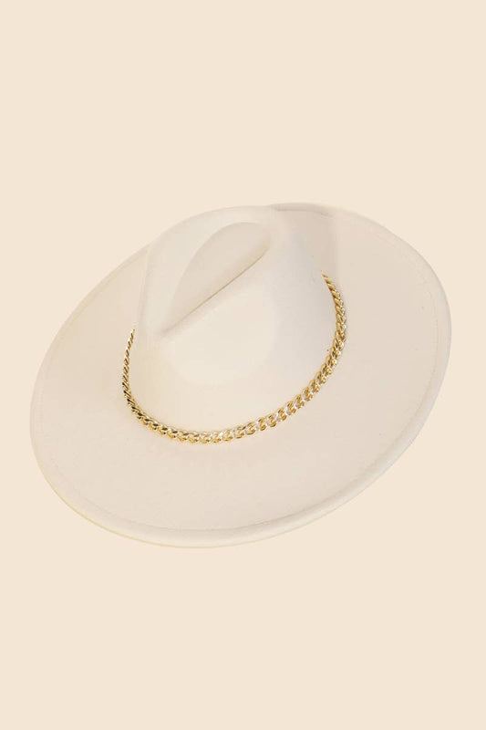 Chain Band Fedora Hat