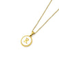 Round 18K Gold-plated Stainless Steel 26 Letters Necklace