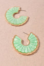 Scalloped Resin Hoop Earrings