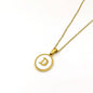 Round 18K Gold-plated Stainless Steel 26 Letters Necklace