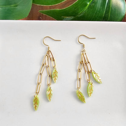 Ivy Earrings- Fern