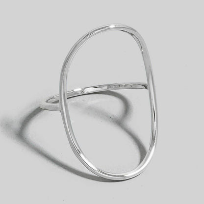Curved Oval Minimalist Ring