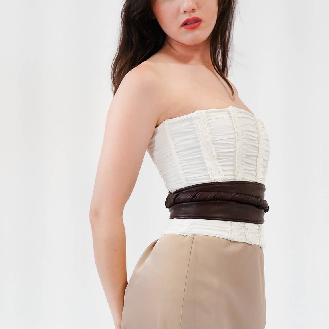 Tie-On Waist Cinching Obi Wrap Belt