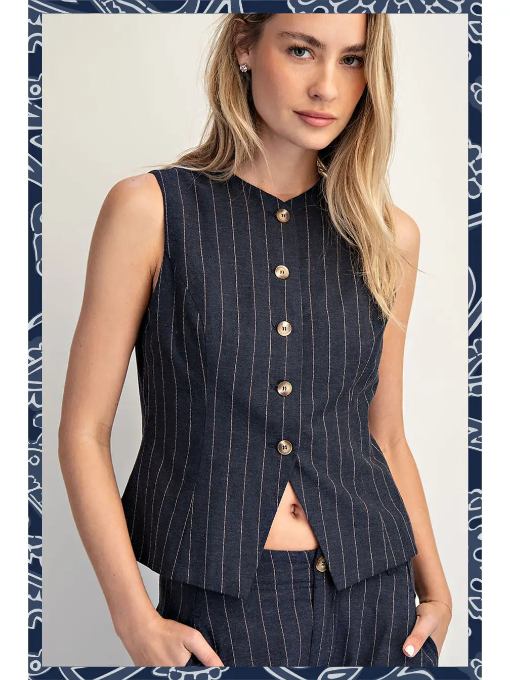Pinstripe Waistcoat / Vest