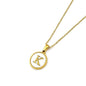 Round 18K Gold-plated Stainless Steel 26 Letters Necklace