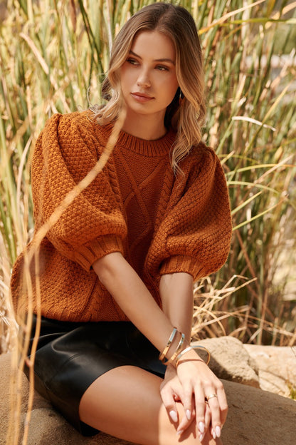 Wish You Well Cable Knit Sweater