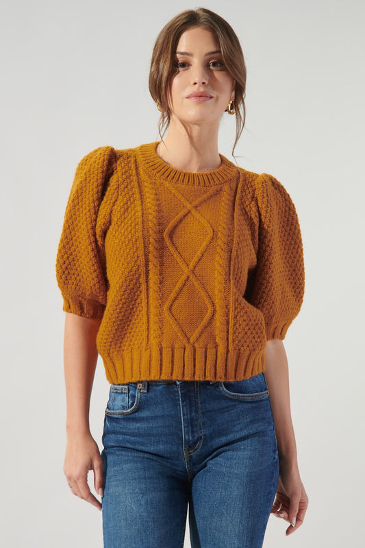 Wish You Well Cable Knit Sweater