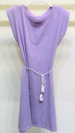 Sleeveless Tunic Dress W/ Rope Belt