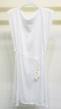 Sleeveless Tunic Dress W/ Rope Belt
