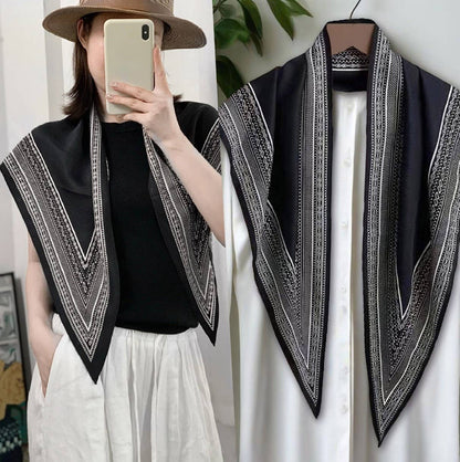Printed Triangle Scarf – Bandana Style Wrap / Shawl