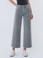 HIGH RISE GREY LEOPARD PRINT CROP