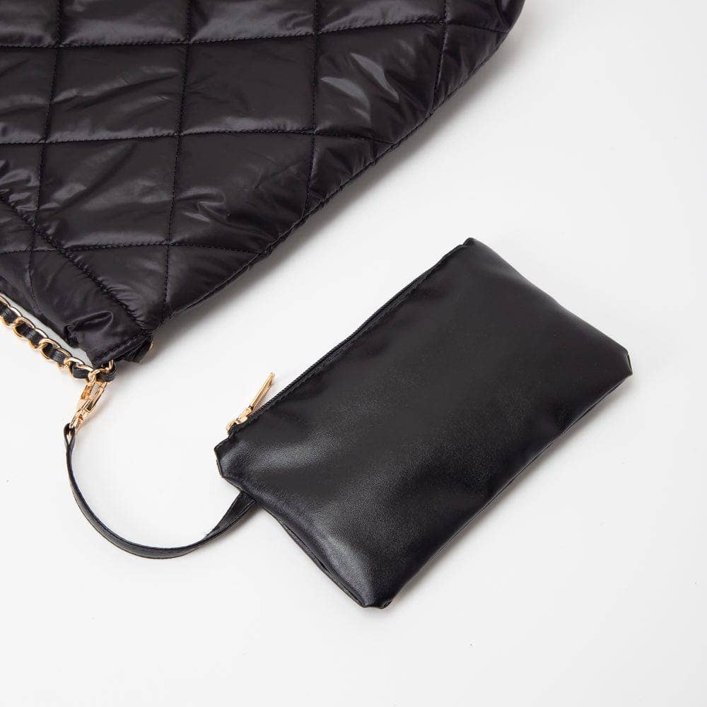 Chrissy Puffer Quilted Hobo Tote