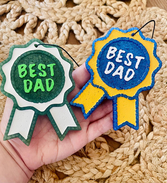 Best Dad Ribbon Car Freshie 