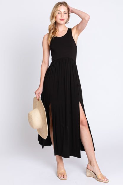 Sleeveless Slitted Midi Dress
