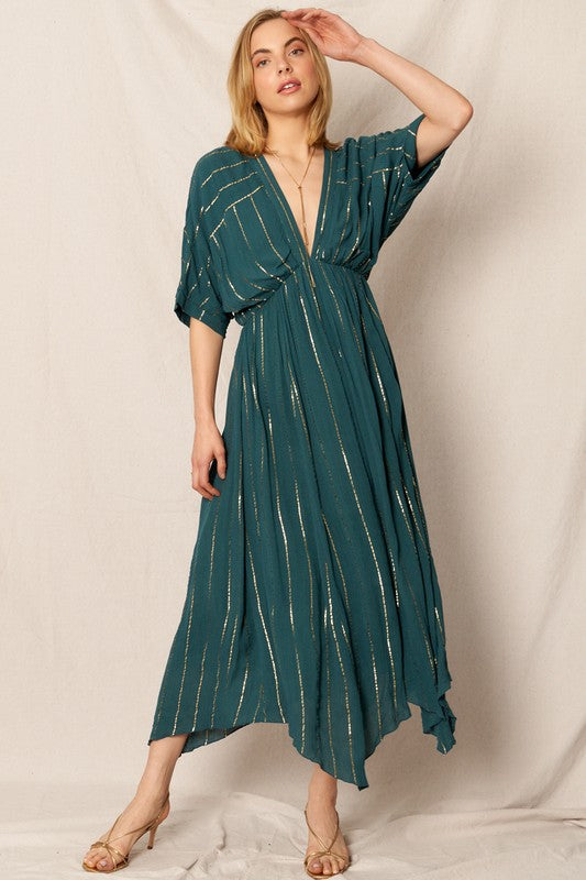 Meadowline Striped Midi Dress