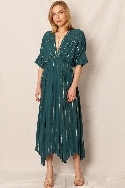 Meadowline Striped Midi Dress