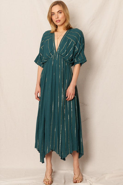 Meadowline Striped Midi Dress