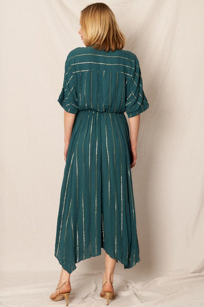 Meadowline Striped Midi Dress