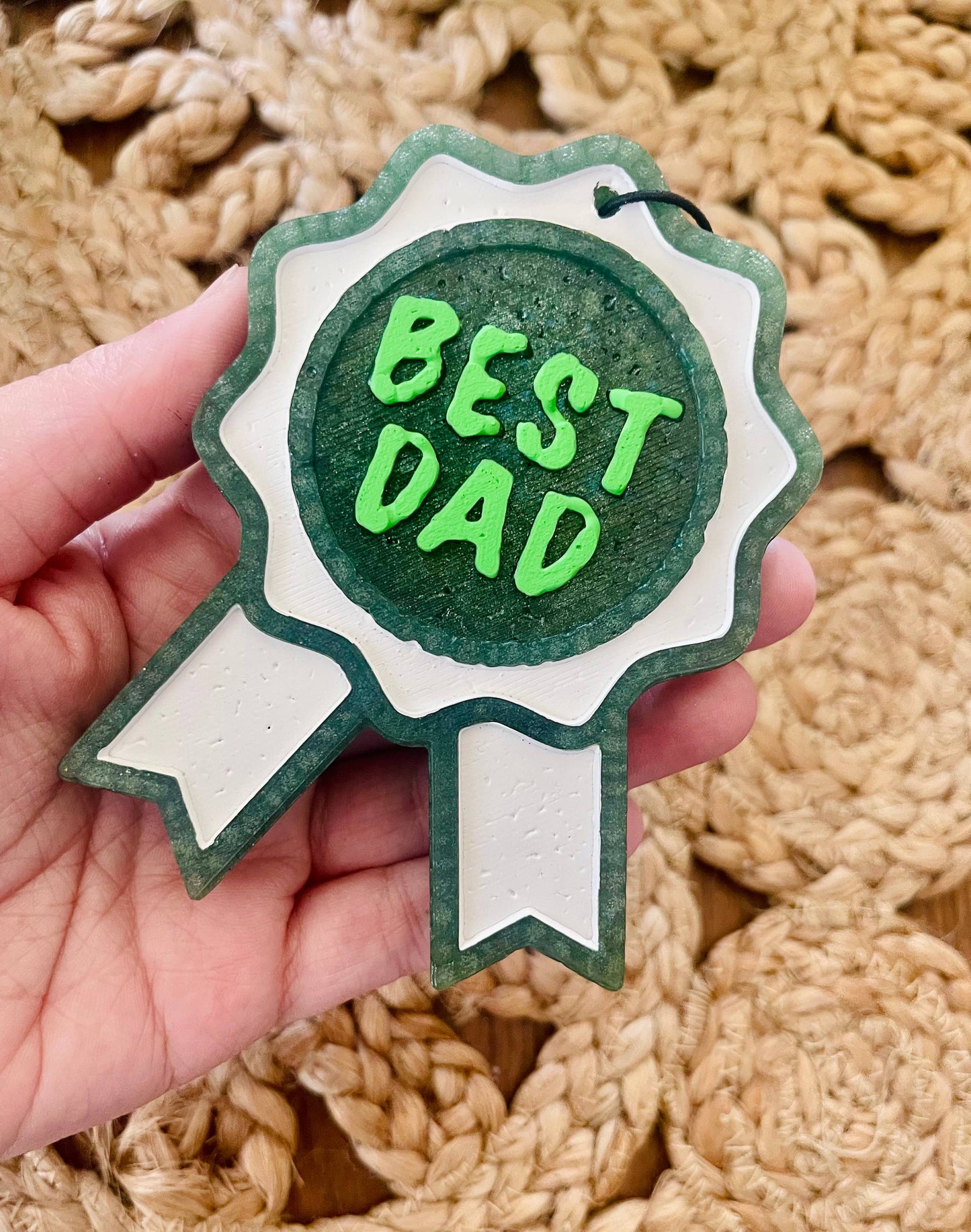 Best Dad Ribbon Car Freshie 