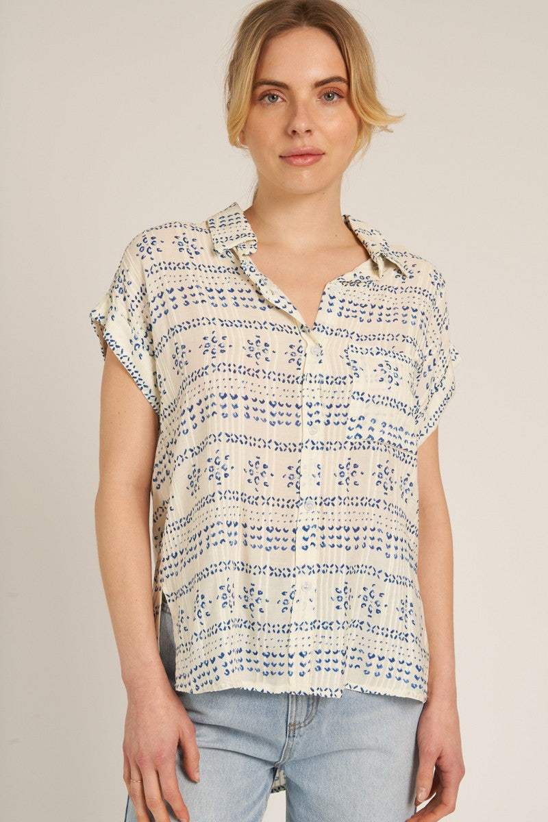 Indigo Drift Blouse