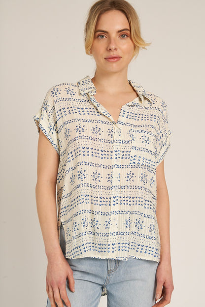 Indigo Drift Blouse