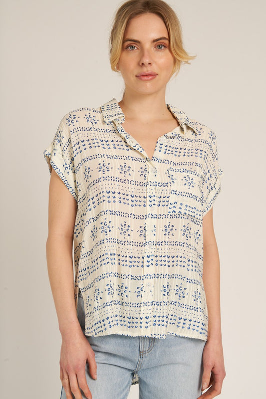 Indigo Drift Blouse