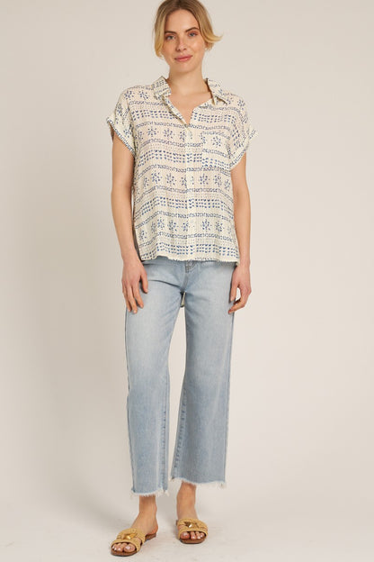 Indigo Drift Blouse
