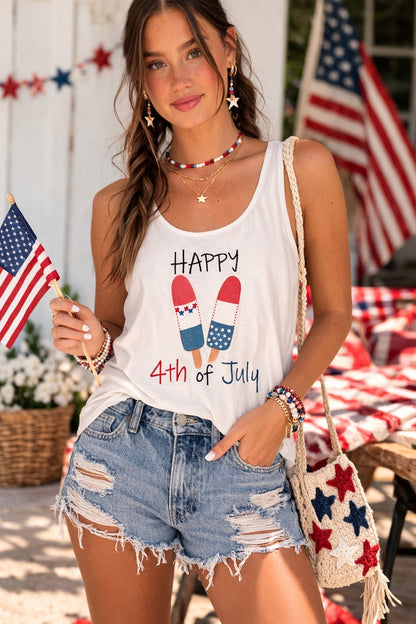 4th Of July Graphic Tee Tank